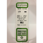 Evergreen Scale Models Evergreen 129 - .020" X .250" X 14" OPAQUE WHITE POLYSTYRENE STRIP (10) Pack