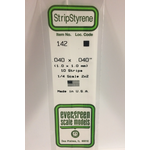 Evergreen Scale Models Evergreen 142 - .040" X .040" X 14" OPAQUE WHITE POLYSTYRENE STRIP (10) Pack