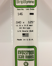 Evergreen Scale Models Evergreen 146 - .040" X .125" X 14" OPAQUE WHITE POLYSTYRENE STRIP (10) Pack Evergreen Scale Models Evergreen 146 - .040" X .125" X 14" OPAQUE WHITE POLYSTYRENE STRIP (10) Pack