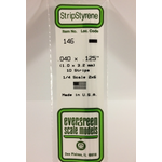 Evergreen Scale Models Evergreen 146 - .040" X .125" X 14" OPAQUE WHITE POLYSTYRENE STRIP (10) Pack