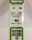 Evergreen Scale Models Evergreen 148 - .040" X .188" X 14" OPAQUE WHITE POLYSTYRENE STRIP (10) Pack Evergreen Scale Models Evergreen 148 - .040" X .188" X 14" OPAQUE WHITE POLYSTYRENE STRIP (10) Pack