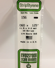 Evergreen Scale Models Evergreen 156 - .060" X .125" X 14" OPAQUE WHITE POLYSTYRENE STRIP (10) Pack Evergreen Scale Models Evergreen 156 - .060" X .125" X 14" OPAQUE WHITE POLYSTYRENE STRIP (10) Pack