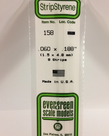 Evergreen Scale Models Evergreen 158 - .060" X .188" X 14" OPAQUE WHITE POLYSTYRENE STRIP (9) Pack