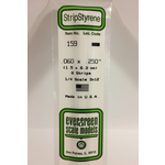 Evergreen Scale Models Evergreen 159 - .060" X .250" X 14" OPAQUE WHITE POLYSTYRENE STRIP (8) Pack