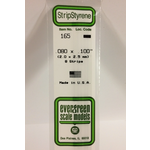 Evergreen Scale Models Evergreen 165 - .080" X .100" X 14" OPAQUE WHITE POLYSTYRENE STRIP (8) Pack
