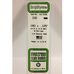 Evergreen Scale Models Evergreen 166 - .080" X .125" X 14" OPAQUE WHITE POLYSTYRENE STRIP (8) Pack