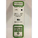 Evergreen Scale Models Evergreen 175 - .100" X .100" X 14" OPAQUE WHITE POLYSTYRENE STRIP (8) Pack
