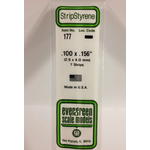 Evergreen Scale Models Evergreen 177 - .100" X .156" X 14" OPAQUE WHITE POLYSTYRENE STRIP (7) Pack