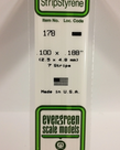 Evergreen Scale Models Evergreen 178 - .100" X .188" X 14" OPAQUE WHITE POLYSTYRENE STRIP (7) Pack