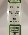 Evergreen Scale Models Evergreen 179 - .100" X .250" X 14" OPAQUE WHITE POLYSTYRENE STRIP (6) Pack Evergreen Scale Models Evergreen 179 - .100" X .250" X 14" OPAQUE WHITE POLYSTYRENE STRIP (6) Pack