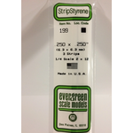 Evergreen Scale Models Evergreen 199 - .250" X .250" X 14" OPAQUE WHITE POLYSTYRENE STRIP (3) Pack