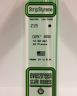 Evergreen Scale Models Evergreen 219 - .025" (.64MM) X 14" OPAQUE WHITE POLYSTYRENE ROD (10) Pack Evergreen Scale Models Evergreen 219 - .025" (.64MM) X 14" OPAQUE WHITE POLYSTYRENE ROD (10) Pack