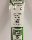 Evergreen Scale Models Evergreen 236 - .500" (12.7MM) X 14" OPAQUE WHITE POLYSTYRENE Tubing (2) Pack