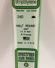 Evergreen Scale Models Evergreen 240 - .040" (1.0MM) X 14" OPAQUE WHITE POLYSTYRENE HALF ROUND (5) Pack Evergreen Scale Models Evergreen 240 - .040" (1.0MM) X 14" OPAQUE WHITE POLYSTYRENE HALF ROUND (5) Pack