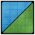 Chessex Chessex Reversible Battlemat 1" Square Blue & Green 26" x 23.5"