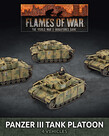 Flames of War Flames of War: German: Panzer III Tank Platon (4)