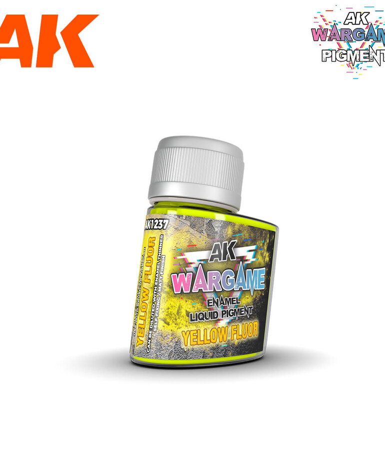 AK Interactive AK1237 Wargames Enamel Liquid Pigment: Yellow Fluorescent (35ml)