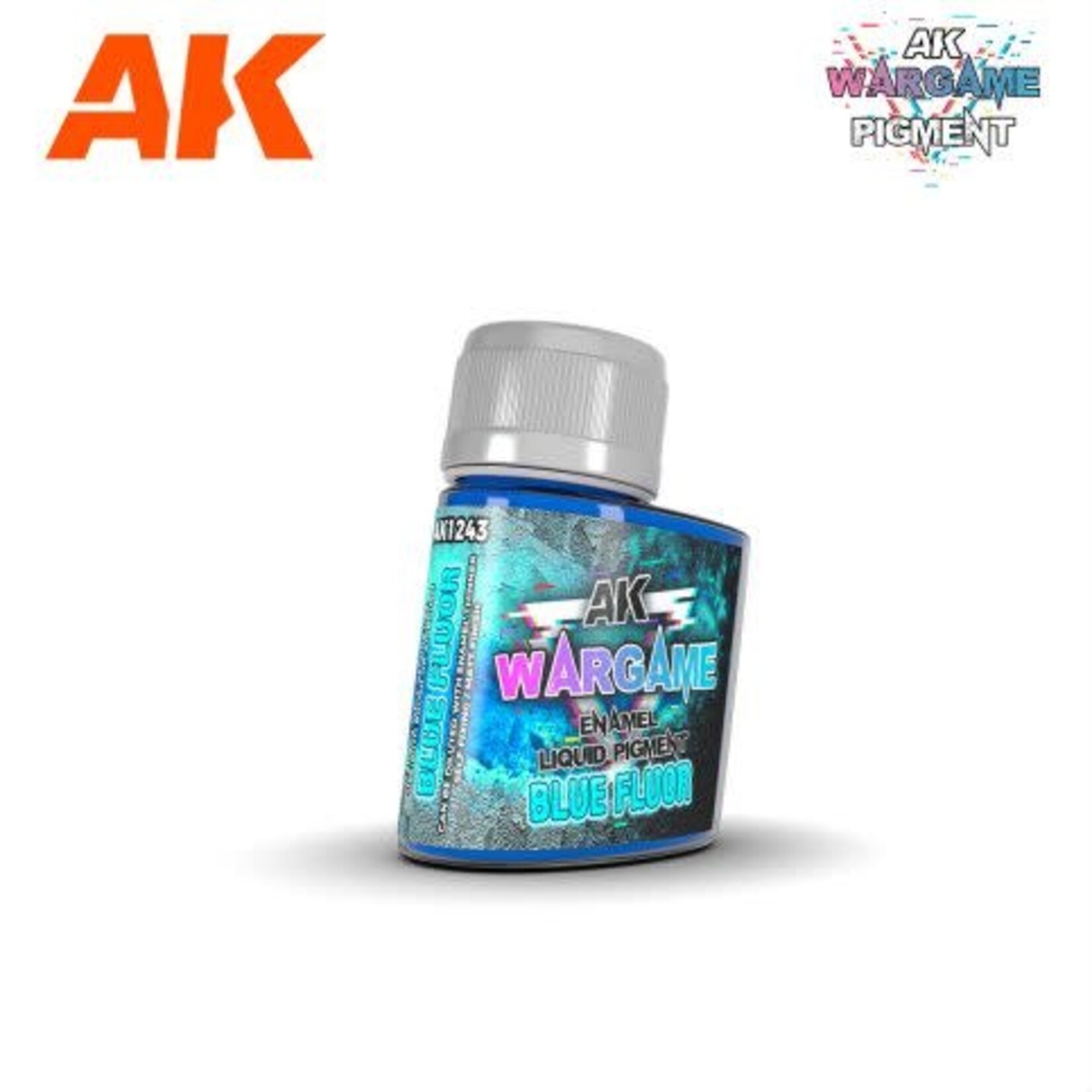AK Interactive AK1243 Wargames Enamel Liquid Pigment: Blue Fluorescent (35ml)