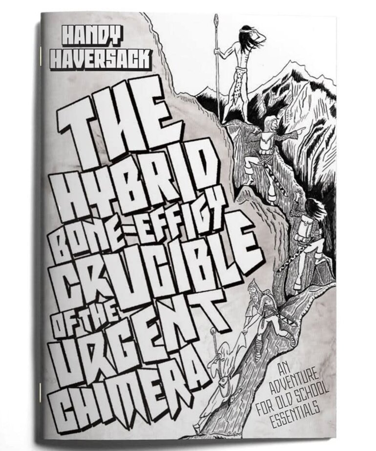 Exalted Funeral Press Old School Essentials: Handy Haversack Adventure: The Hybrid Bone-Effigy Crucible Of The Urgent Chimera