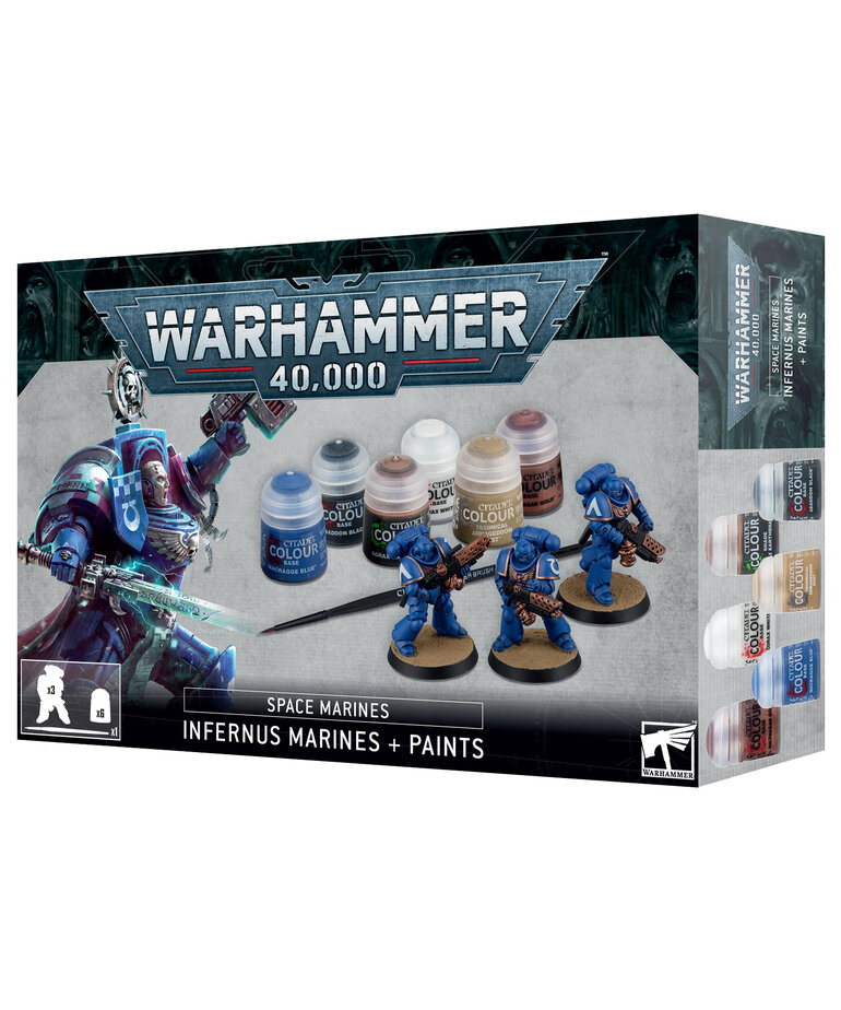Warhammer 40k Warhammer 40K: Space Marine: Infernus Marines And Paint Set