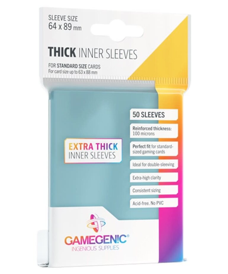 Gamegenic Gamegenic Thick Inner Sleeves (50) 64x89mm