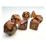 Chessex Chessex Miniature Polyhedral Scarab Blue Blood with Gold (7) Set