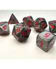 Chessex Chessex Miniature Polyhedral Velvet Black with Red (7) Set