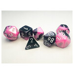 Chessex Chessex Miniature Polyhedral Gemini Black And Pink with White (7) Set