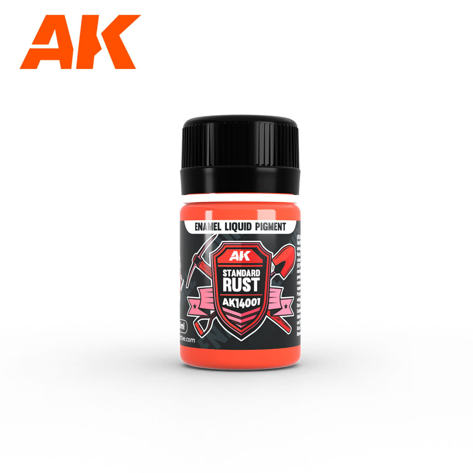 AK Interactive AK14001 Enamel Liquid Pigment: Standard Rust (35ml)