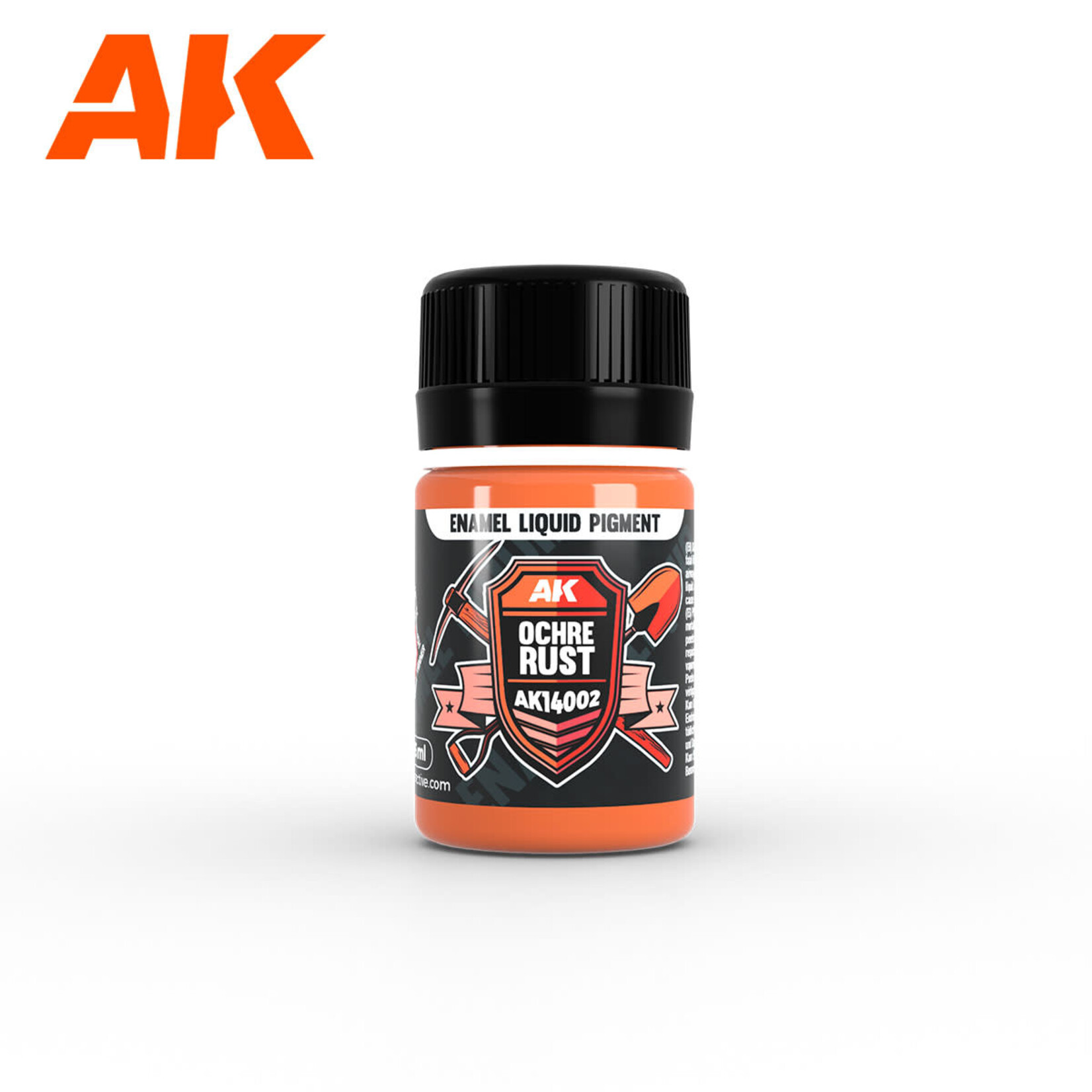 AK Interactive AK14002 Enamel Liquid Pigment: Ochre Rust (35ml)