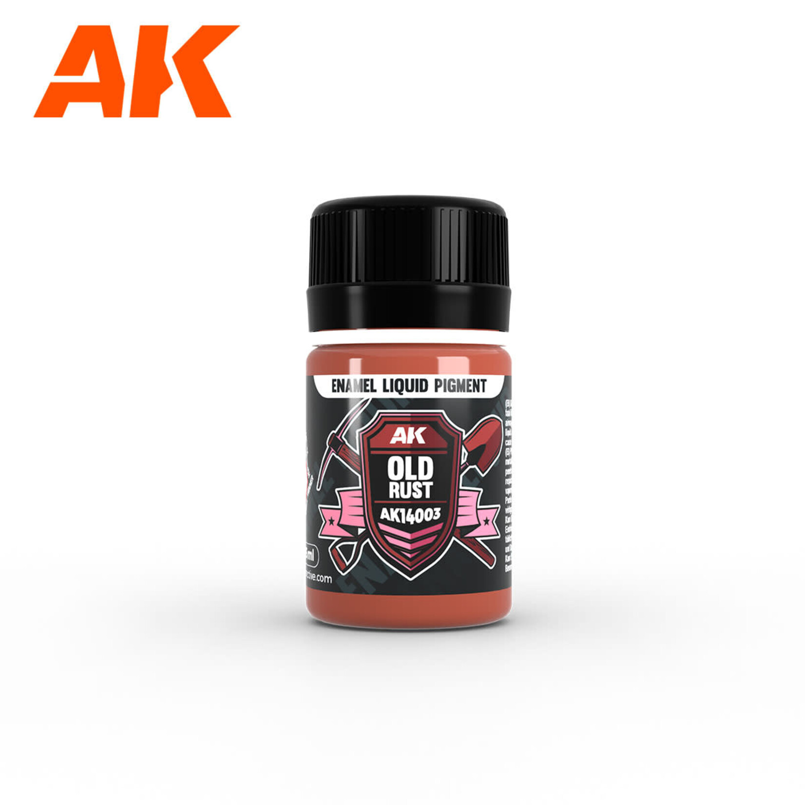 AK Interactive AK14003 Enamel Liquid Pigment: Old Rust (35ml)