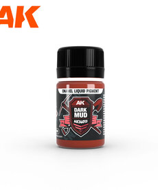 AK Interactive AK14013 Enamel Liquid Pigment: Dark Mud (35ml)