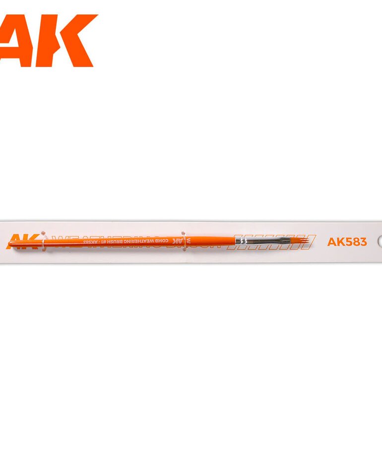 AK Interactive AK583 Synthetic Comb Weathering Brush #1