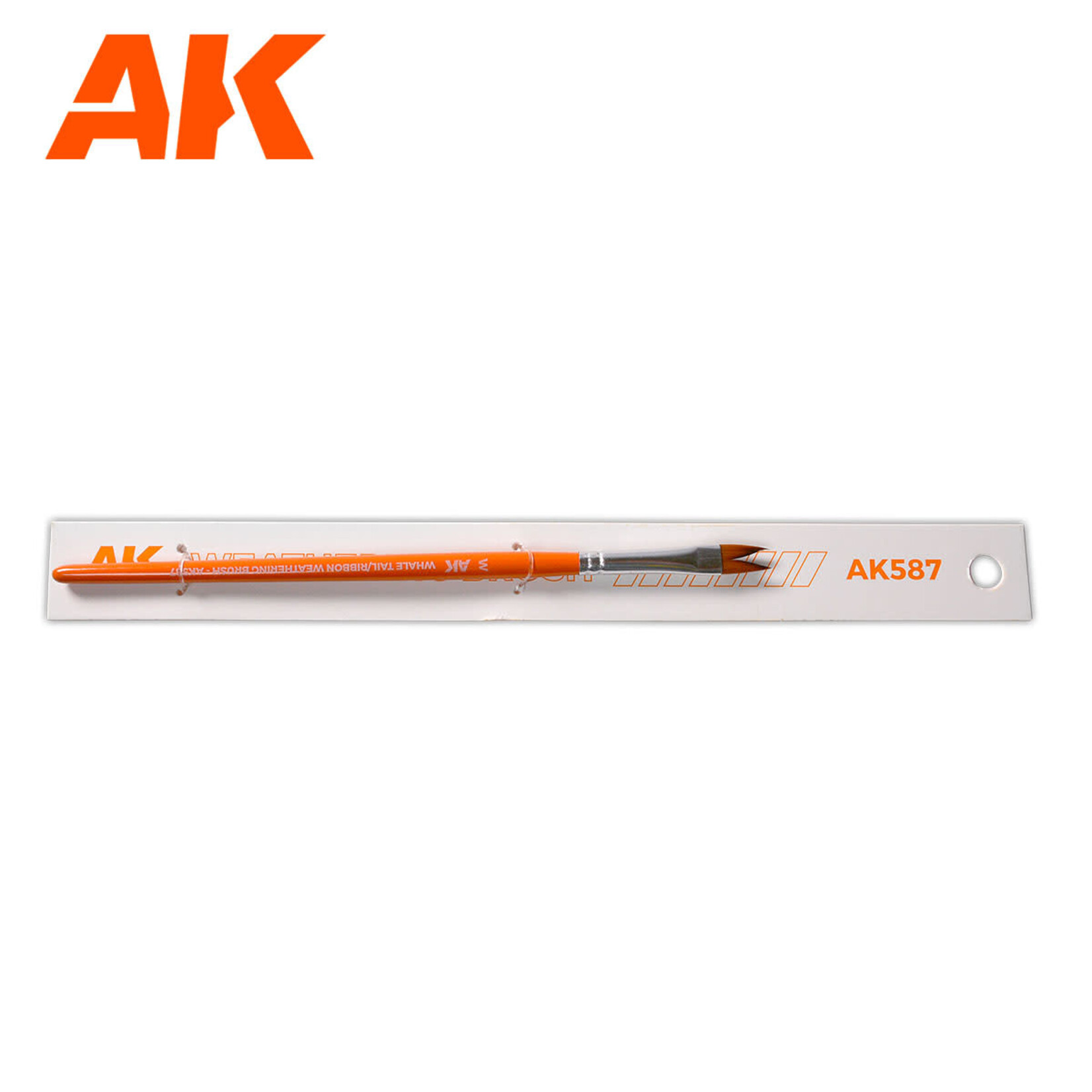 AK Interactive AK587 Synthetic Whale Tail / Ribbon Weathering Brush
