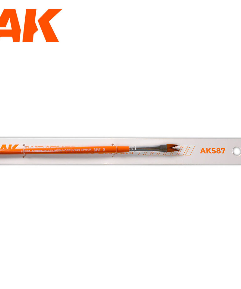 AK Interactive AK587 Synthetic Whale Tail / Ribbon Weathering Brush