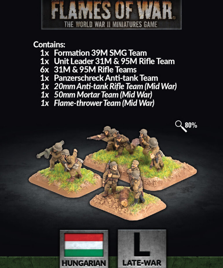 Flames of War Flames of War: Hungarian: Rifle Platoon