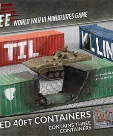 Battlefront Gale Force Nine Flames of War - Battlefield in a Box: Modern: 40' Damaged Shipping Containers