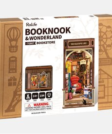 Robotime Rolife DIY Miniature Dollhouse Kit: Bookstore Book Nook & Wonderland