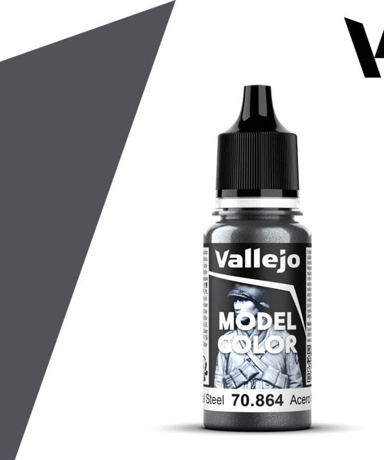 Vallejo Vallejo Model Color 70.864 Natural Steel 18ml