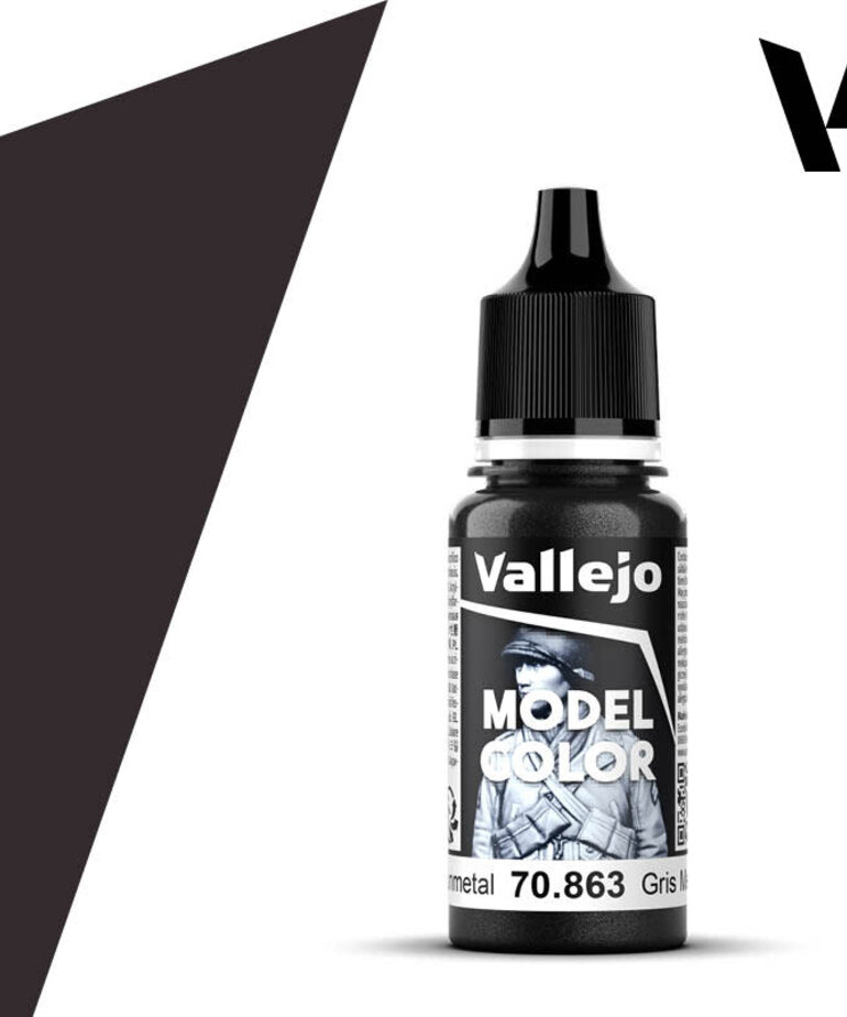 Vallejo Vallejo Model Color 70.863 Gunmetal Grey 18ml