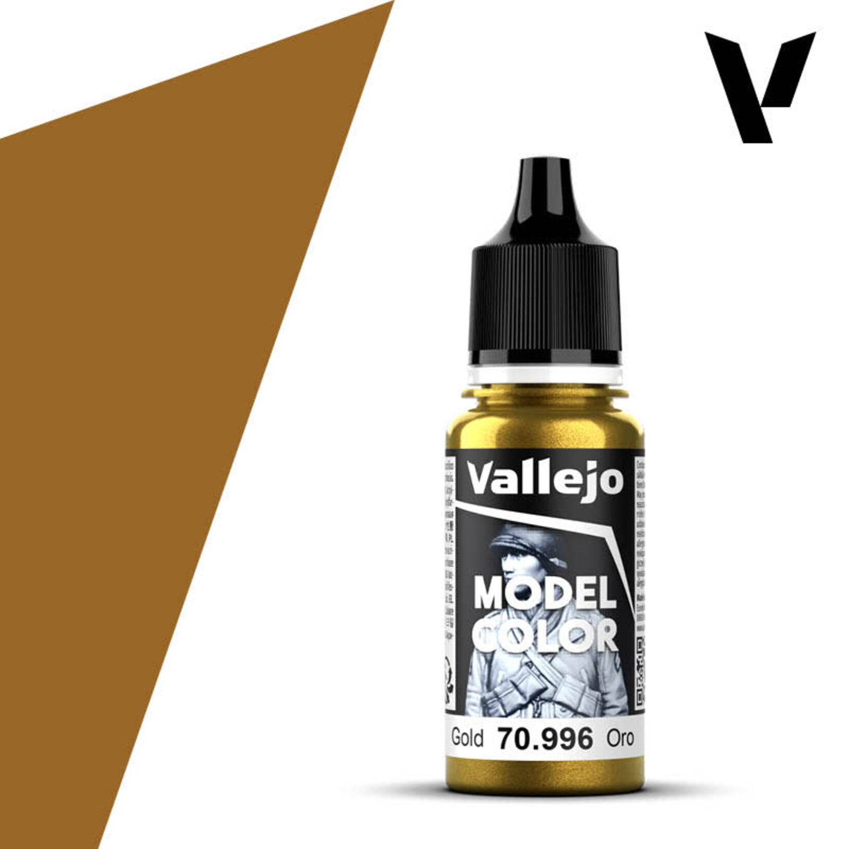 Vallejo Vallejo Model Color 70.996 Metallic: Gold 18ml