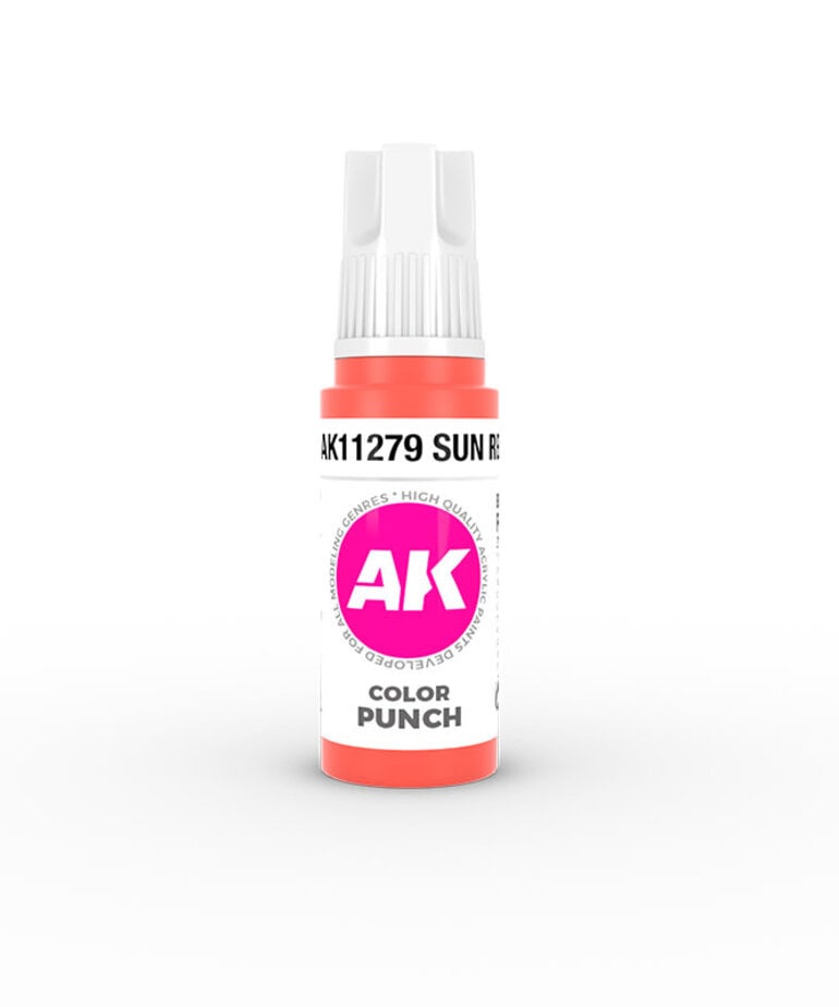 AK Interactive AK11279 3G Acrylic Sun Red 17ml