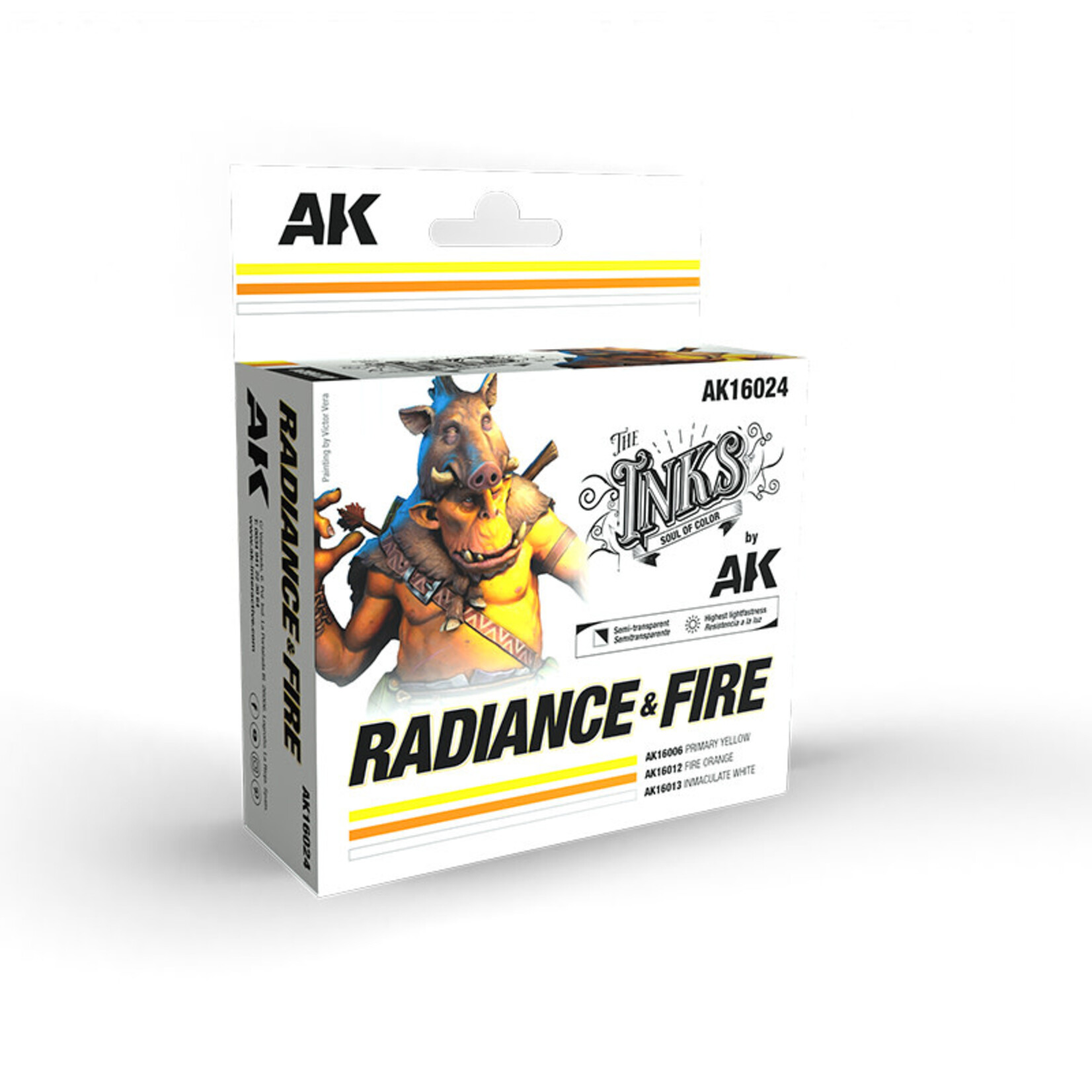AK Interactive AK16024 The Inks: Radiance & Fire (3) Set