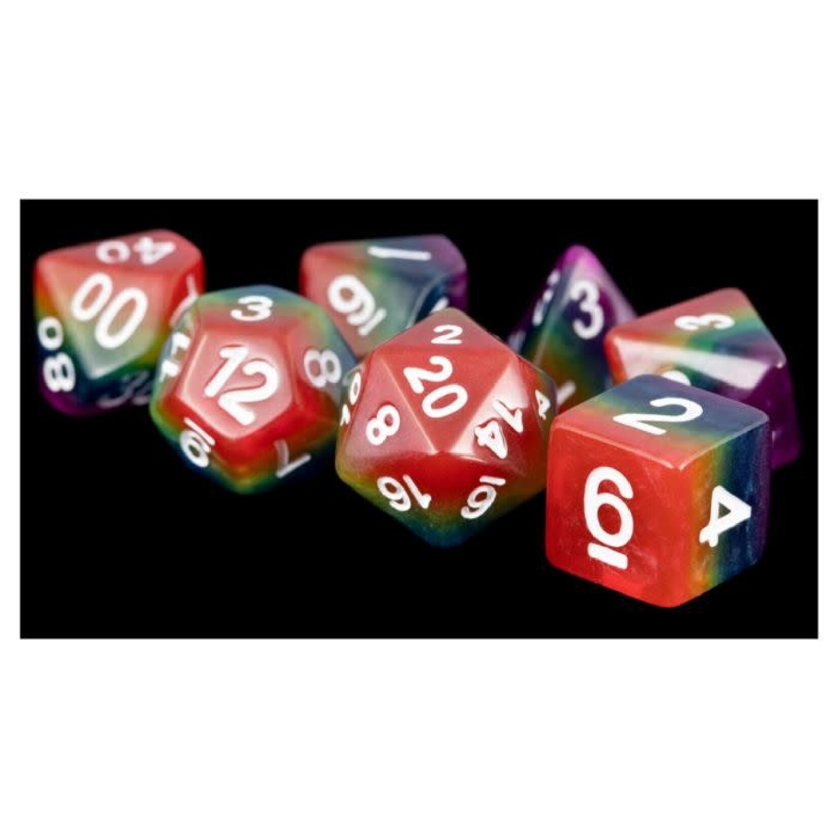 Metallic Dice Games MDG Polyhedral: Rainbow (7) Set