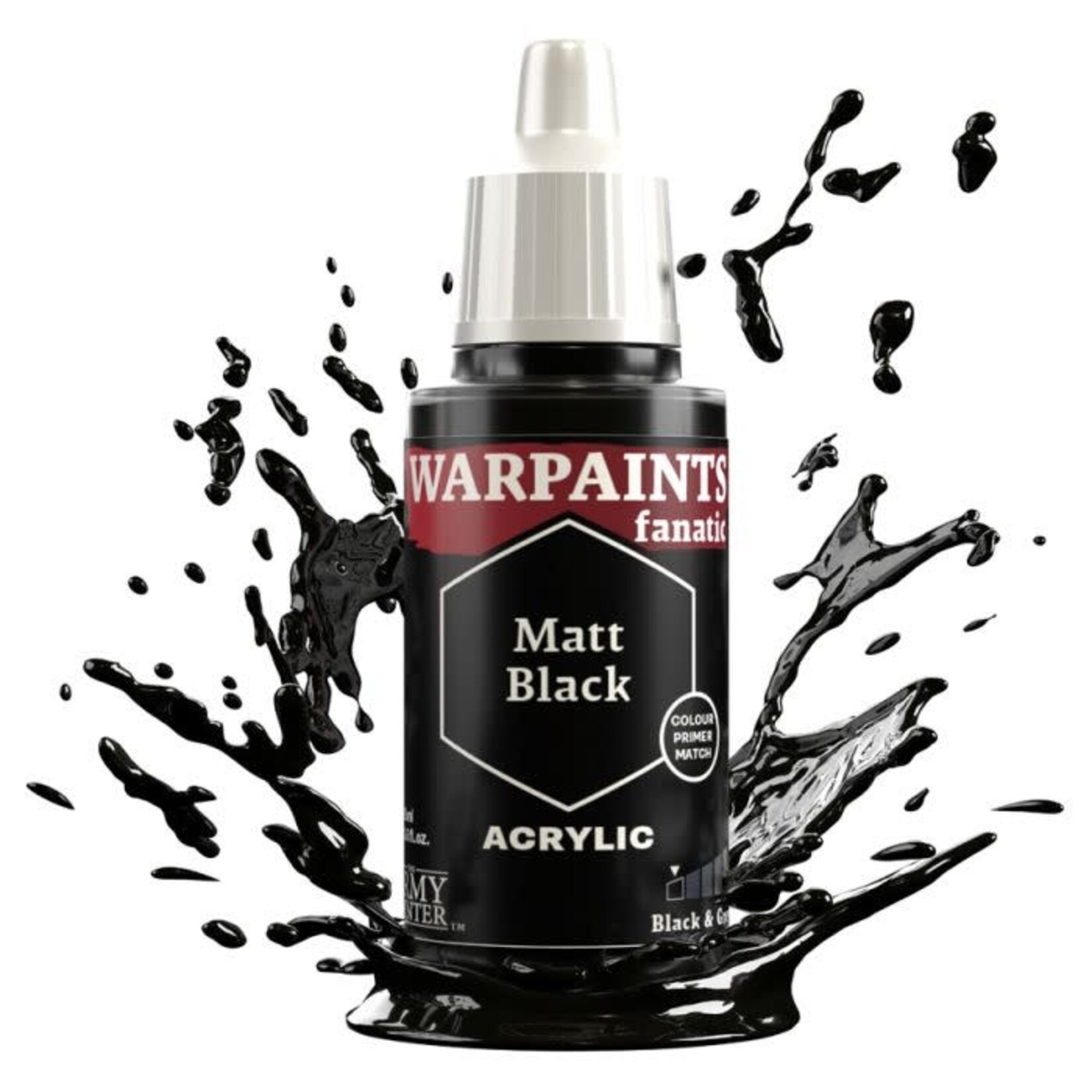 The Army Painter The Army Painter Warpaints Fanatic Fanatic Matt Black 18ml