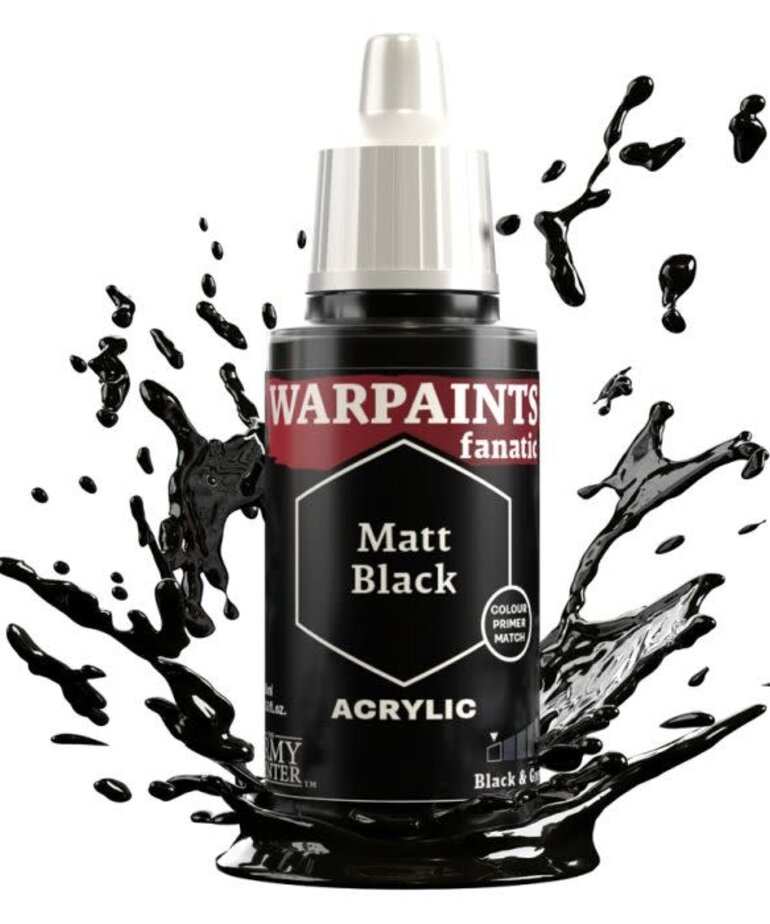 The Army Painter The Army Painter Warpaints Fanatic Fanatic Matt Black 18ml