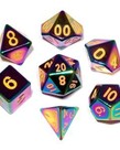 Metallic Dice Games MDG Poly Dice 16mm Metal Flame Torched Rainbow (7) Set Metallic Dice Games MDG Poly Dice 16mm Metal Flame Torched Rainbow (7) Set