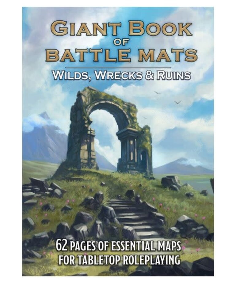 Loke Battlemats Giant Book of Battle Mats Wilds, Wrecks, & Ruins