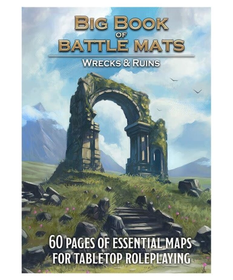 Loke Battlemats Big Book of Battle Mats: Wilds, Wrecks, & Ruins