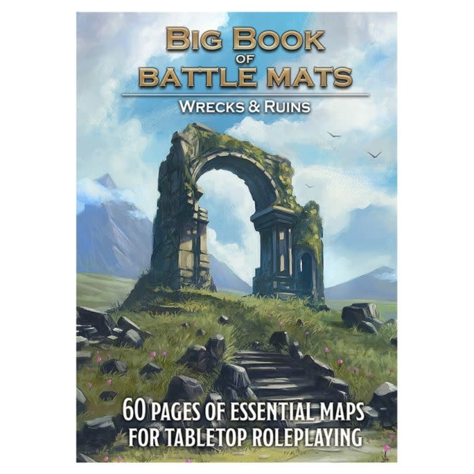 Loke Battlemats Big Book of Battle Mats: Wilds, Wrecks, & Ruins